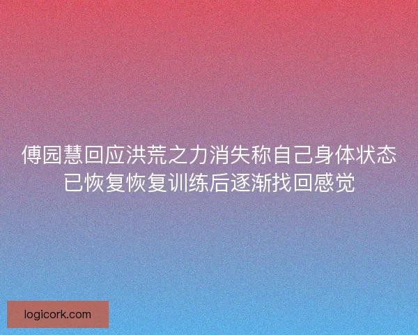 傅园慧回应洪荒之力消失称自己身体状态已恢复恢复训练后逐渐找回感觉